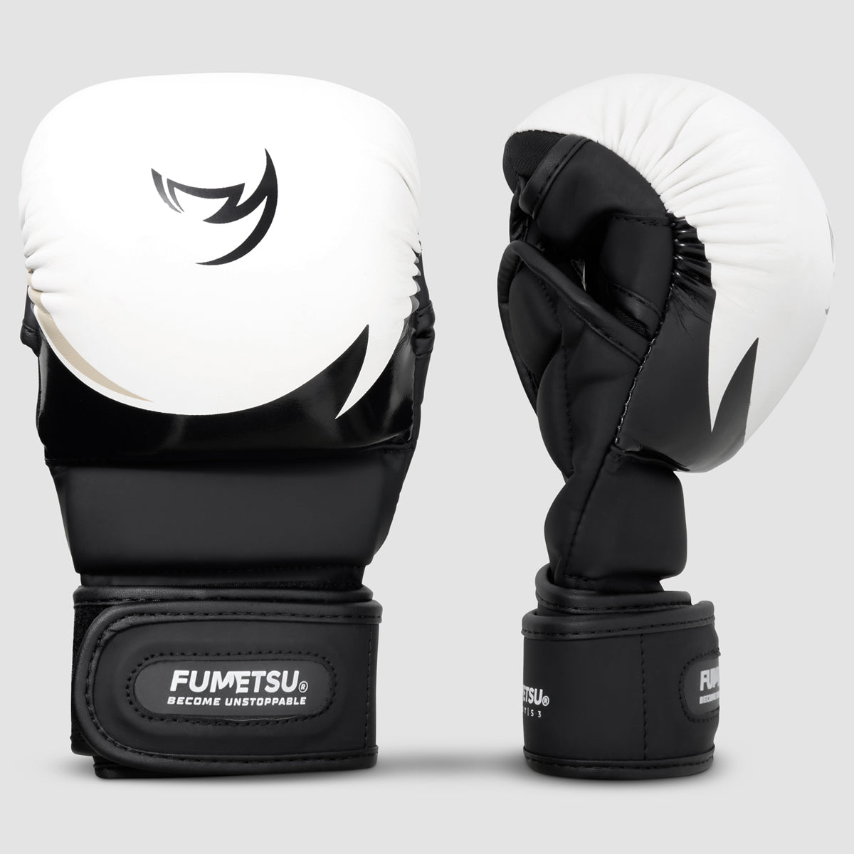 White/Black/Grey Fumetsu Ghost S3 Kids MMA Sparring Gloves