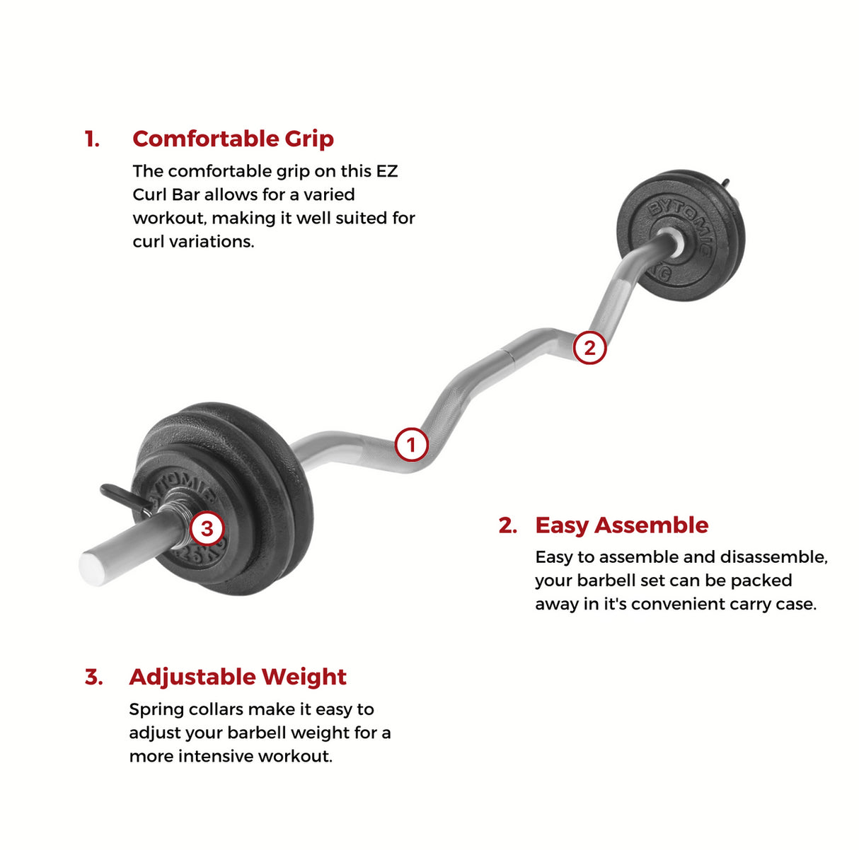 Bytomic 20kg Barbell Set