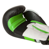 Top Ten Stripe Boxing Gloves Black-Green-White