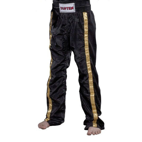 Top Ten Mesh Kickboxing Pants Black/Gold