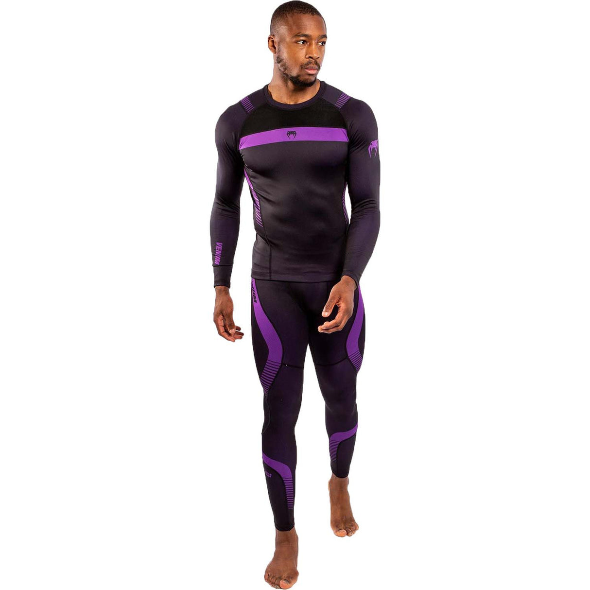 Venum No Gi 3.0 Long Sleeve Rash Guard Black-Purple