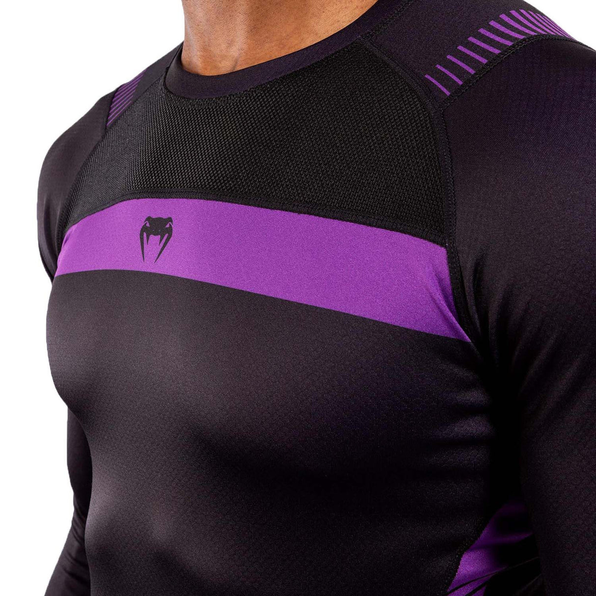 Venum No Gi 3.0 Long Sleeve Rash Guard Black-Purple