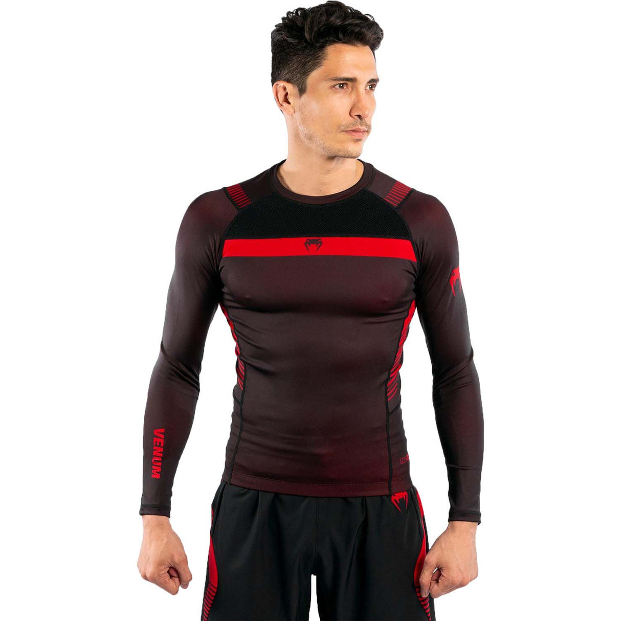 Venum No Gi 3.0 Long Sleeve Rash Guard Black-Red