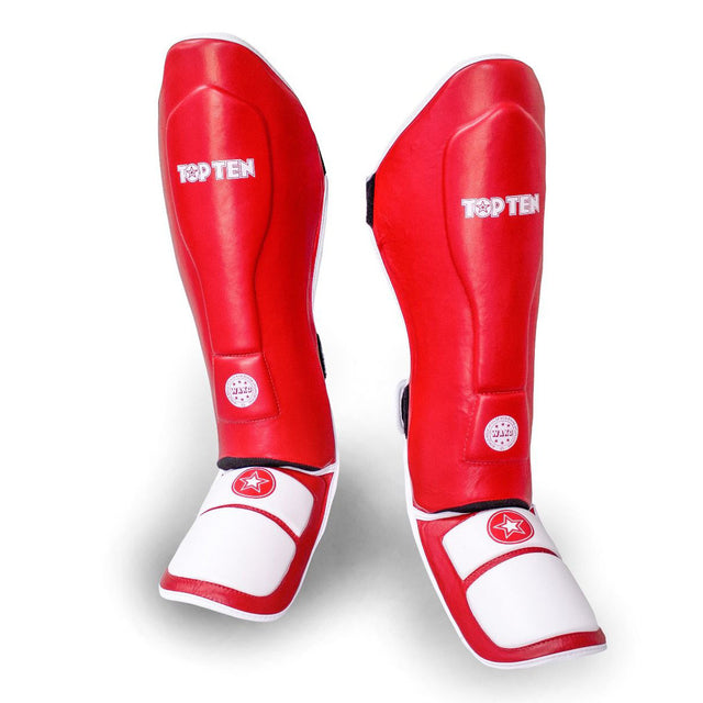 Top Ten WAKO Shin Instep Guards Red