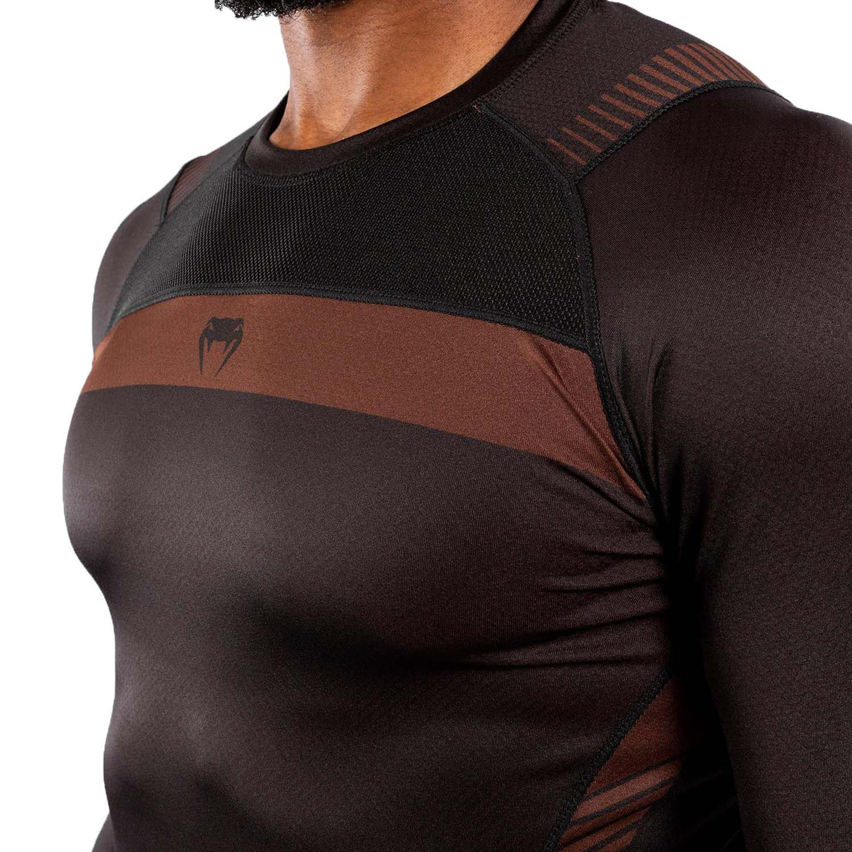 Venum No Gi 3.0 Long Sleeve Rash Guard Black-Brown