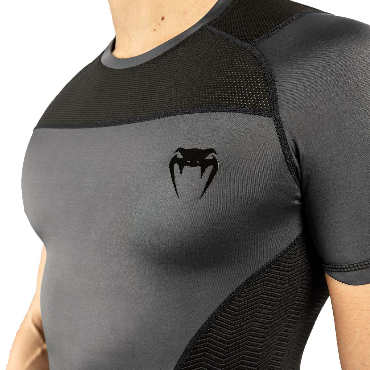 Venum G-Fit Short Sleeve Rash Guard Grey-Black