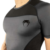 Venum G-Fit Short Sleeve Rash Guard Grey-Black